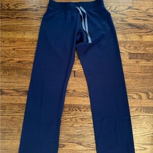 Figs Navy Joggers with Light Gray Drawstring